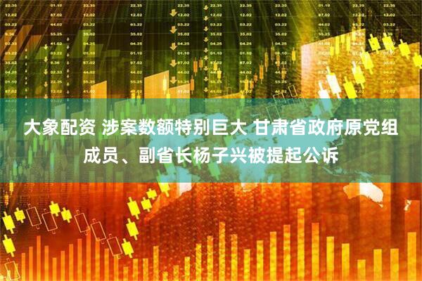 大象配资 涉案数额特别巨大 甘肃省政府原党组成员、副省长杨子兴被提起公诉