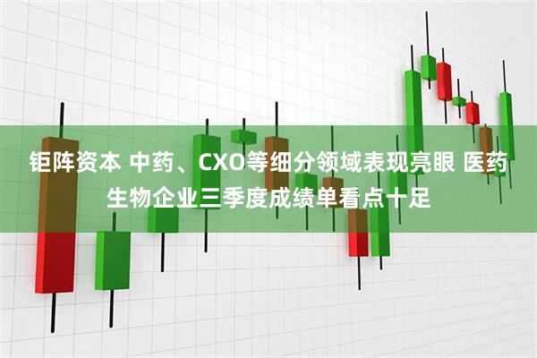 钜阵资本 中药、CXO等细分领域表现亮眼 医药生物企业三季度成绩单看点十足